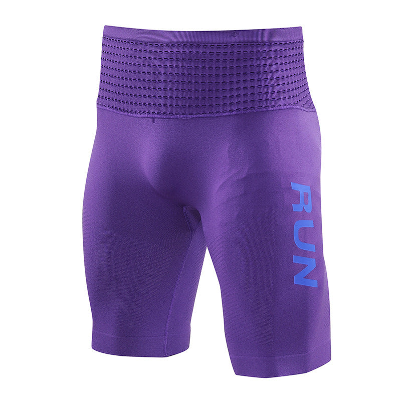 Summer Marathon Men's and Women's Quick-drying Running Shorts Sports Tight Stretch Compression Pants Morning Run Fitness Shorts