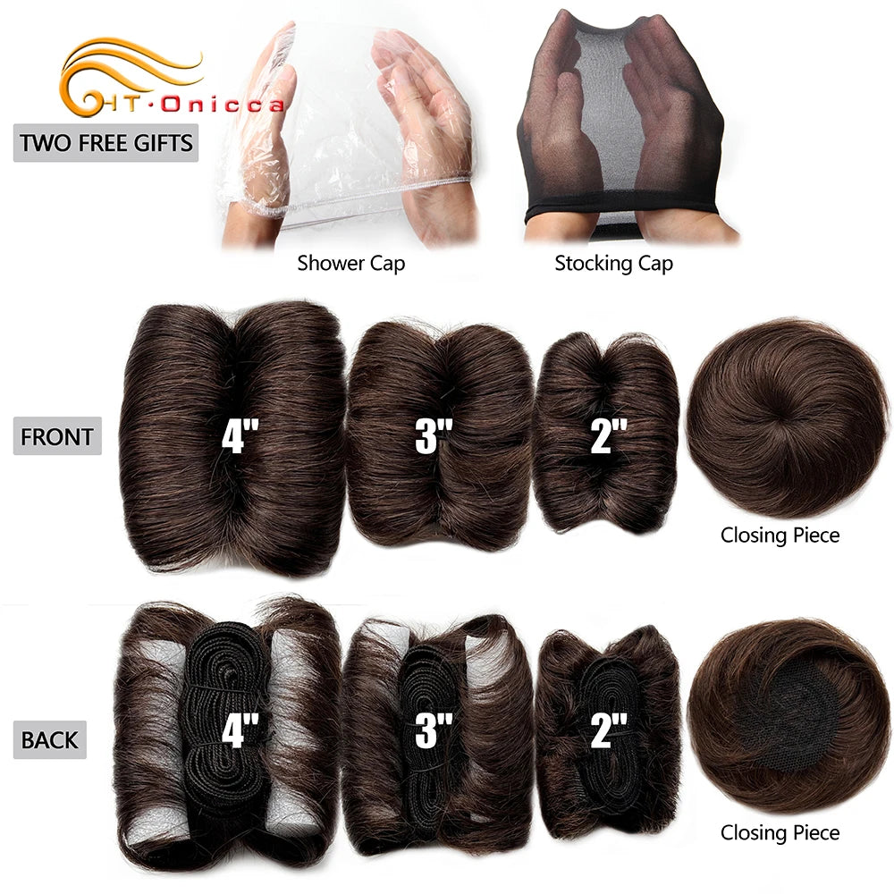 613 Blonde Straight Bundle Human Hair Bundles With Circular Closure 1B 27 30 4 BUG Colored Short Remy Human Hair 28Pcs/Lot