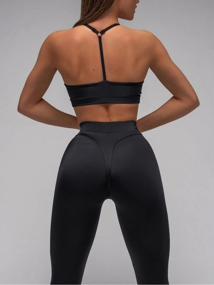 Allure Black Sexy High Waist Scrunch Butt Yoga Leggings Thick Workout Butt Lifting Plus Size Tights Yoga Pants For Women