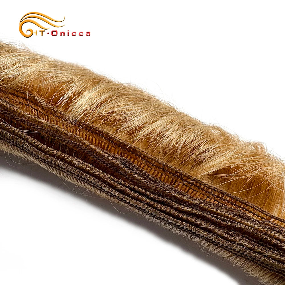 613 Blonde Straight Bundle Human Hair Bundles With Circular Closure 1B 27 30 4 BUG Colored Short Remy Human Hair 28Pcs/Lot
