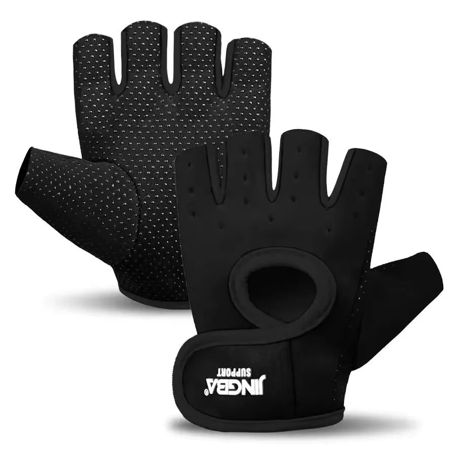 Fitness Half Finger Gloves Unisex Fitness Gym Weightlifting Exercise Gloves Silicone Anti Slip Breathable Outdoor Cycling Gloves