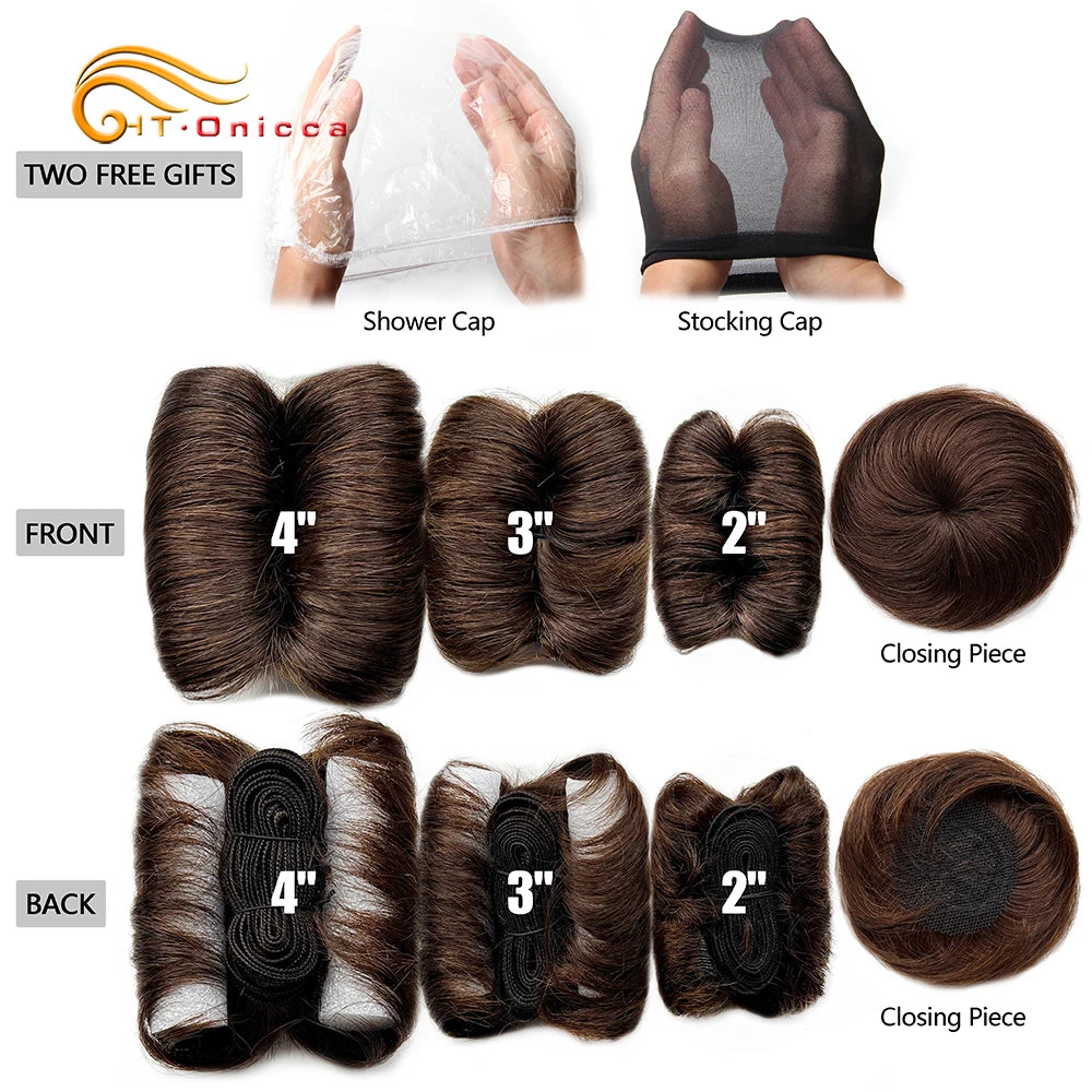 613 Blonde Straight Bundle Human Hair Bundles With Circular Closure 1B 27 30 4 BUG Colored Short Remy Human Hair 28Pcs/Lot